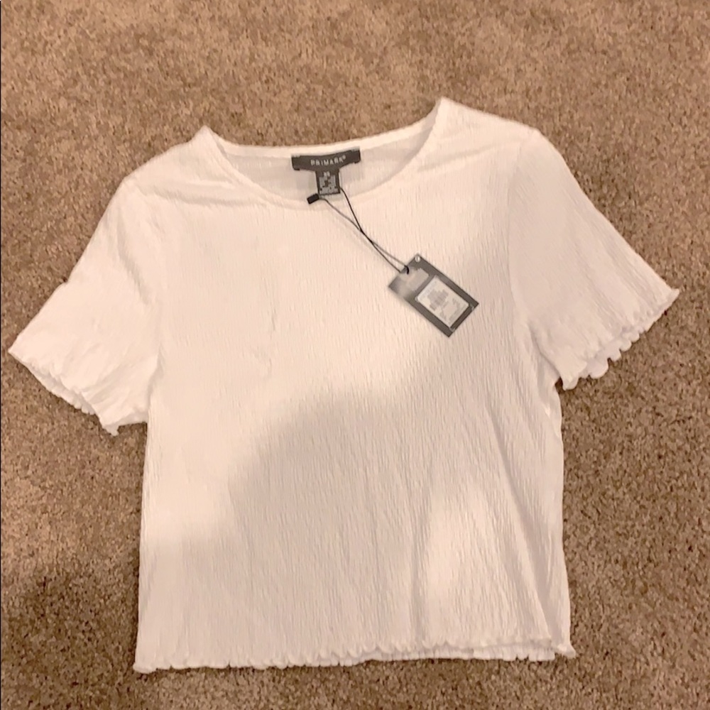 White smocked t-shirt